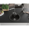 Mexen Diego Granitspüle 1-Becken mit Küchenarmatur Duero, schwarz/goldenes Metallic - 6512-75-671600-00