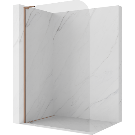 Mexen Kioto-P L Duschwand Walk-in 70 x 200 cm, transparent 8 mm, gebürstetes Kupfer - 800-070-103-65-00-P