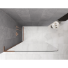 Mexen Kioto-P L Duschwand Walk-in 80 x 200 cm, transparent 8 mm, gebürstetes Kupfer - 800-080-103-65-00-P