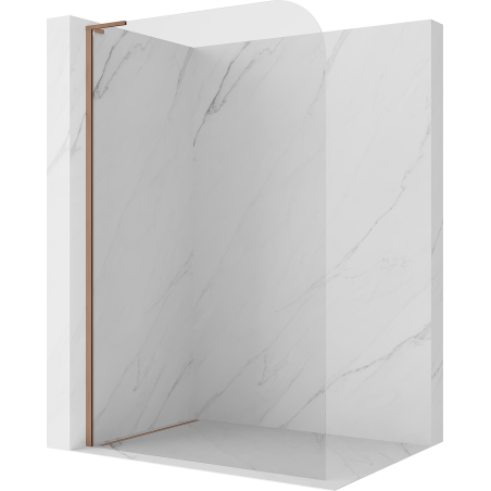 Mexen Kioto-P L Duschwand Walk-in 80 x 200 cm, transparent 8 mm, gebürstetes Kupfer - 800-080-103-65-00-P