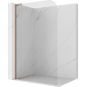 Mexen Kioto-P L Duschwand Walk-in 80 x 200 cm, transparent 8 mm, gebürstetes Kupfer - 800-080-103-65-00-P