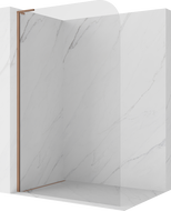 Mexen Kioto-P L Duschwand Walk-in 90 x 200 cm, transparent 8 mm, gebürstetes Kupfer - 800-090-103-65-00-P