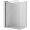 Mexen Kioto-P L Duschrückwand Walk-in 80 x 200 cm, transparent 8 mm, gebürstet in Kanonengrau - 800-080-103-66-00-P