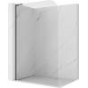 Mexen Kioto-P L Duschwand Walk-in 100 x 200 cm, transparent 8 mm, gun grau gebürstet - 800-100-103-66-00-P