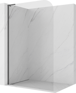 Mexen Kioto-P L Duschwand Walk-in 100 x 200 cm, transparent 8 mm, gun grau gebürstet - 800-100-103-66-00-P