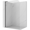 Mexen Kioto-P L Duschrückwand Walk-in 70 x 200 cm, transparent 8 mm, schwarz - 800-070-103-70-00-P
