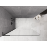 Mexen Kioto-P L Duschrückwand Walk-in 70 x 200 cm, transparent 8 mm, schwarz - 800-070-103-70-00-P