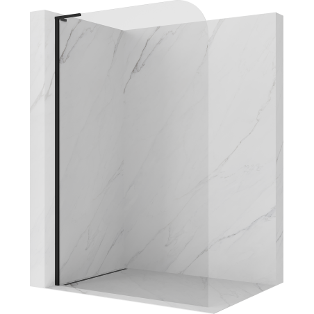Mexen Kioto-P L Duschwand Walk-in 90 x 200 cm, transparent 8 mm, schwarz - 800-090-103-70-00-P
