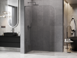 Mexen Kioto-P L Duschwand Walk-in 90 x 200 cm, transparent 8 mm, Gun Metal - 800-090-103-95-00-P