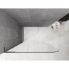 Mexen Kioto-P L Duschwand Walk-in 100 x 200 cm, transparent 8 mm, Gun Metal - 800-100-103-95-00-P
