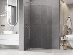 Mexen Kioto-P L Duschwand Walk-in 70 x 200 cm, transparent 8 mm, gebürsteter Nickel - 800-070-103-97-00-P