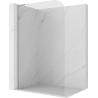 Mexen Kioto-P L Duschwand Walk-in 80 x 200 cm, transparent 8 mm, gebürsteter Nickel - 800-080-103-97-00-P