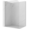 Mexen Kioto-P L Duschwand Walk-in 90 x 200 cm, transparent 8 mm, gebürstetes Nickel - 800-090-103-97-00-P