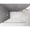 Mexen Kioto-P L Duschwand Walk-in 110 x 200 cm, transparent 8 mm, gebürstetes Nickel - 800-110-103-97-00-P