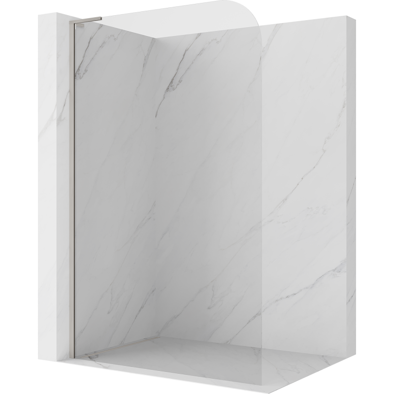 Mexen Kioto-P L Duschwand Walk-in 110 x 200 cm, transparent 8 mm, gebürstetes Nickel - 800-110-103-97-00-P