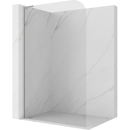 Mexen Kioto-P L Duschwand Walk-in 110 x 200 cm, transparent 8 mm, gebürstetes Nickel - 800-110-103-97-00-P