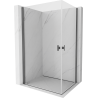 Mexen Mist-B Duo Duschkabine schwenkbar 85 x 70 cm, transparent, gebürstetes Gun Gray - 8A2-085-070-66-00