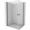Mexen Mist-B Duo Duschkabine schwenkbar 100 x 70 cm, transparent, gebürstetes gun gray - 8A2-100-070-66-00