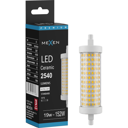 Mexen Vega LED-Lampe R7S, 19W, Neutral - 4000K, 2540 lm - L126-R7S-1940-02
