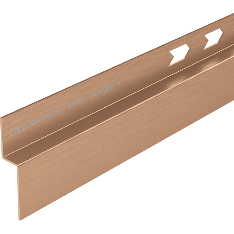Mexen Line-B Duschablaufrinne frontal 130 cm, gebürstetes Kupfer - 186503130U