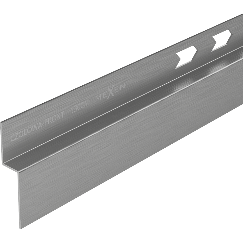 Mexen Line-B Frontale Duschrinne 130 cm, gebürstetes Gun Gray - 186603130U