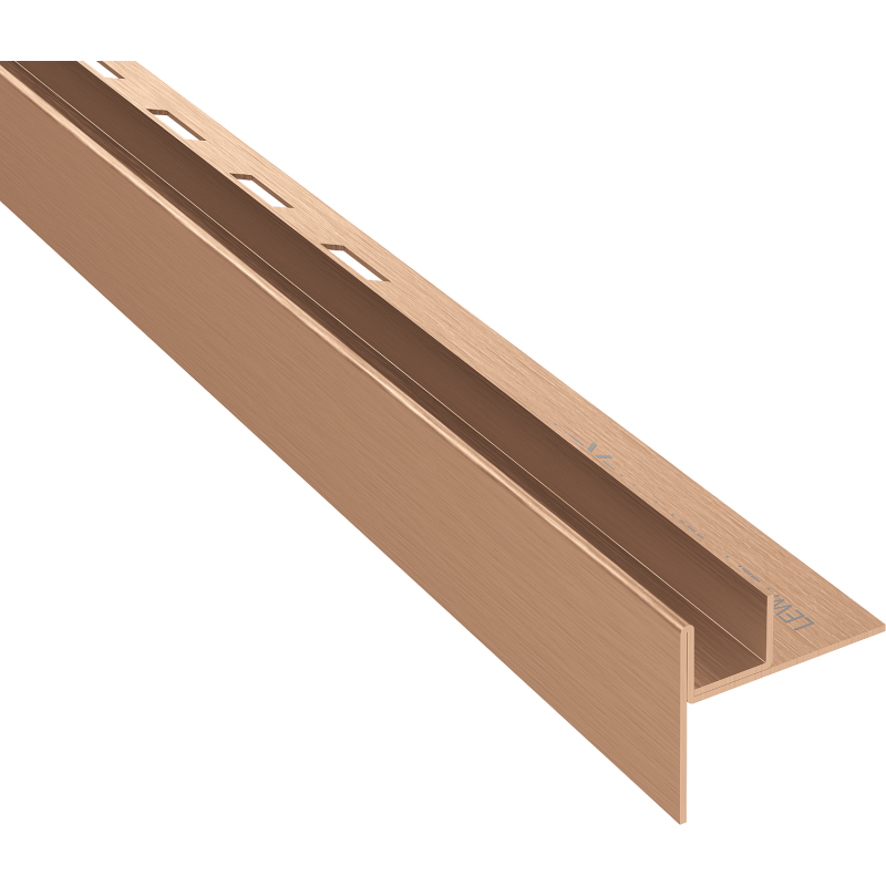 Mexen Line-B Gefälleleiste für Glas 120 cm links, gebürstetes Kupfer - 186504120L