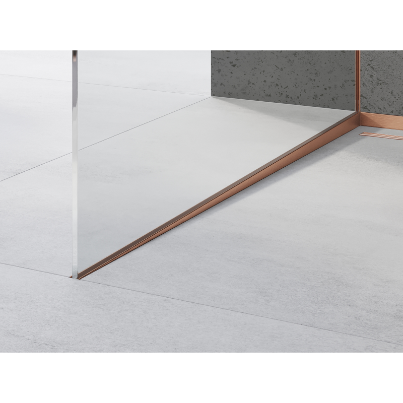 Mexen Line-B Gefälleleiste für Glas 120 cm links, gebürstetes Kupfer - 186504120L