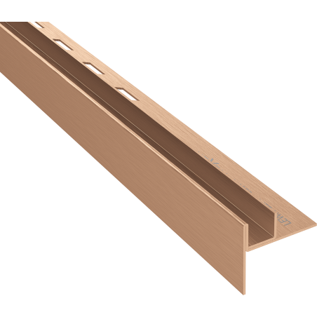 Mexen Line-B Gefälleleiste für Glas 180 cm links, gebürstetes Kupfer - 186504180L