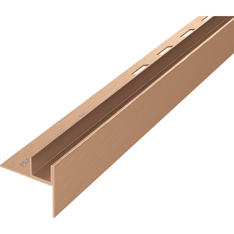 Mexen Line-B Abschlussprofil für Glas 120 cm rechts, gebürstetes Kupfer - 186504120R