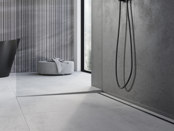 Mexen Line-B Gefälleleiste für Glas 120 cm links, gun grau gebürstet - 186604120L