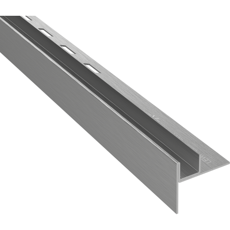 Mexen Line-B Abfallprofil für Glas 180 cm links, gebürstet Gun Gray - 186604180L