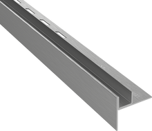 Mexen Line-B Abfallprofil für Glas 180 cm links, gebürstet Gun Gray - 186604180L