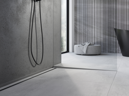 Mexen Line-B Gefälleleiste für Glas 180 cm rechts, gun gray gebürstet - 186604180R