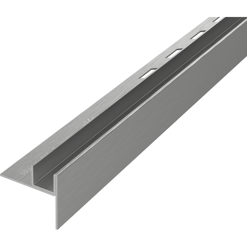 Mexen Line-B Gefälleleiste für Glas 180 cm rechts, gun gray gebürstet - 186604180R