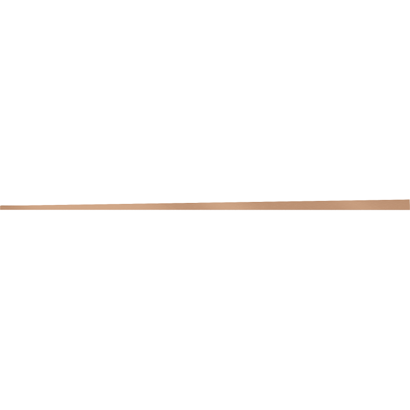 Mexen Line-B Bodenfliesen-Schrägprofil 120 cm links, gebürstetes Kupfer - 186501120L