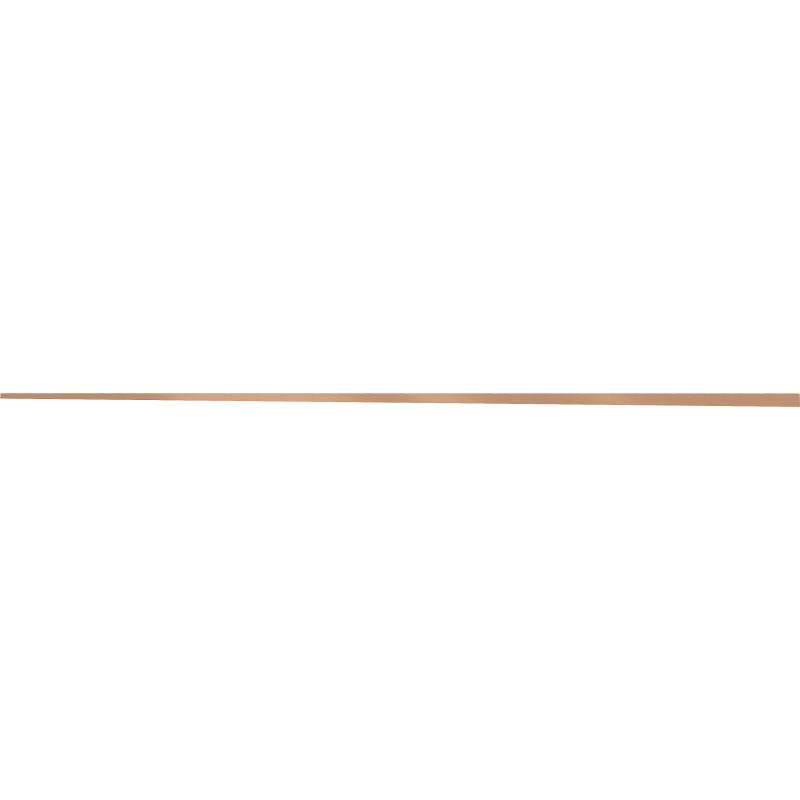 Mexen Line-B abfallende Bodenleiste 180 cm links, gebürstetes Kupfer - 186501180L