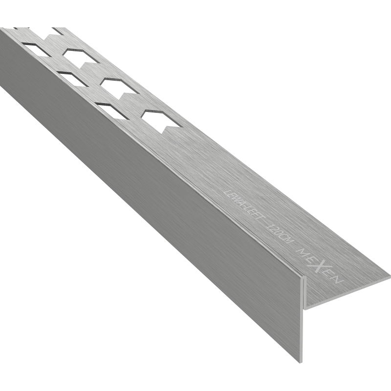 Mexen Line-B Bodenabfallleiste 120 cm links, gun gray gebürstet - 186601120L