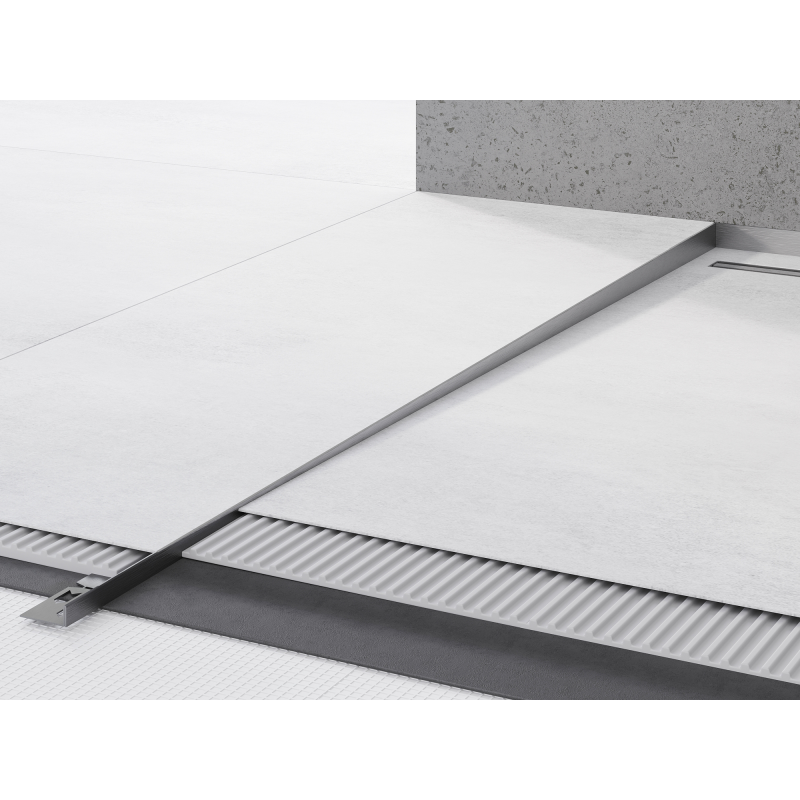 Mexen Line-B Bodenabfallleiste 120 cm links, gun gray gebürstet - 186601120L