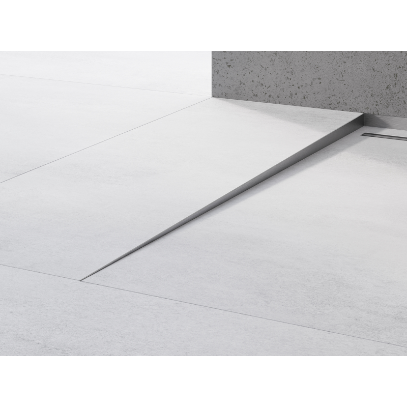 Mexen Line-B Bodenabfallleiste 120 cm links, gun gray gebürstet - 186601120L