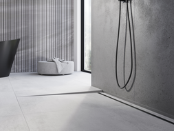 Mexen Line-B Bodenabfallleiste 120 cm links, gun gray gebürstet - 186601120L