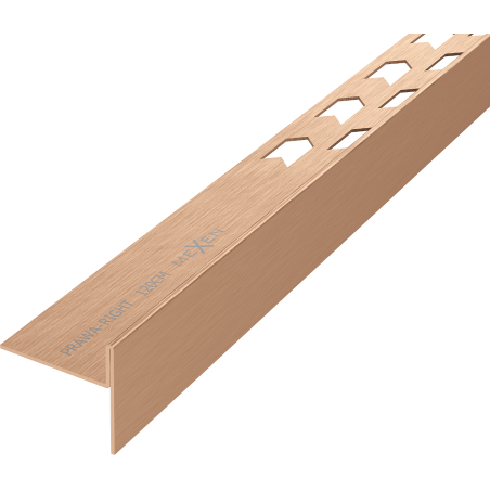 Mexen Line-B Fußboden-Abschlussleiste 120 cm rechts, gebürstetes Kupfer - 186501120R