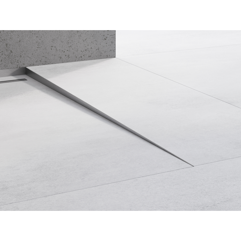 Mexen Line-B Boden-Abschlussleiste 120 cm rechts, Gun Grey gebürstet - 186601120R