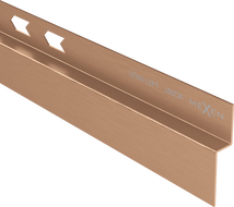 Mexen Line-B Wandabschlussschiene 180 cm links, gebürstetes Kupfer - 186502180L