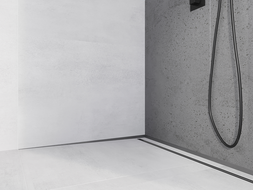 Mexen Line-B wandseitige Gefälleleiste 180 cm links, gebürstetes Gun Gray - 186602180L