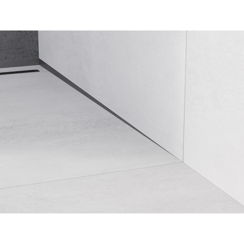 Mexen Line-B Wandabschlussleiste 120 cm rechts, gebürstetes Gun Gray - 186602120R