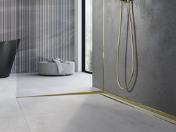 Mexen Line-B Neigungsschiene für Glas 120 cm links, gold - 185004120L