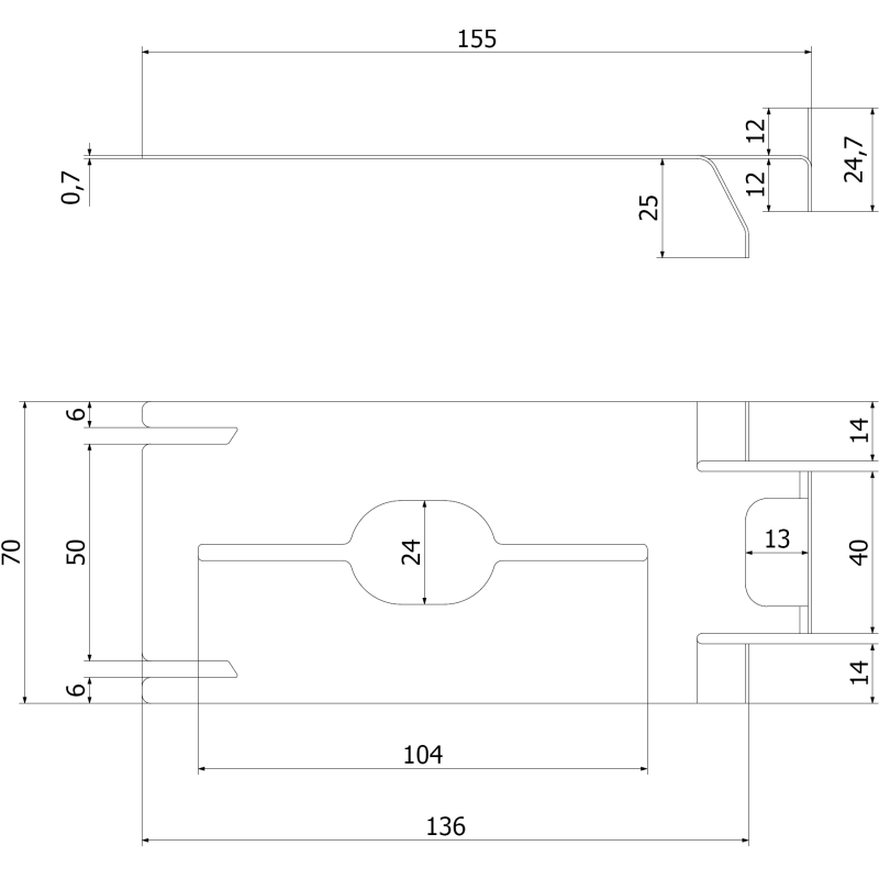 Mexen Uni Oberer Befestigungsclip - C9907-03