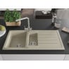 Mexen Andres Granitspüle 1,5-Becken mit Abtropffläche und Küchenarmatur Duero, beige - 6515-69-671600-00