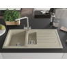 Mexen Andres Granitspüle 1,5-beckig mit Abtropffläche und Küchenarmatur Duero, beige - 6515-69-671600-00