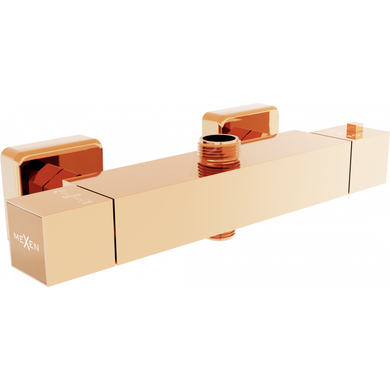 Mexen Cube thermostatische Duscharmatur, Roségold - 77250-60